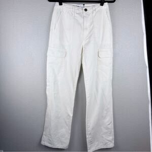 NWT Zara Women's Cream Wide Leg Cotton Pants, Size 2